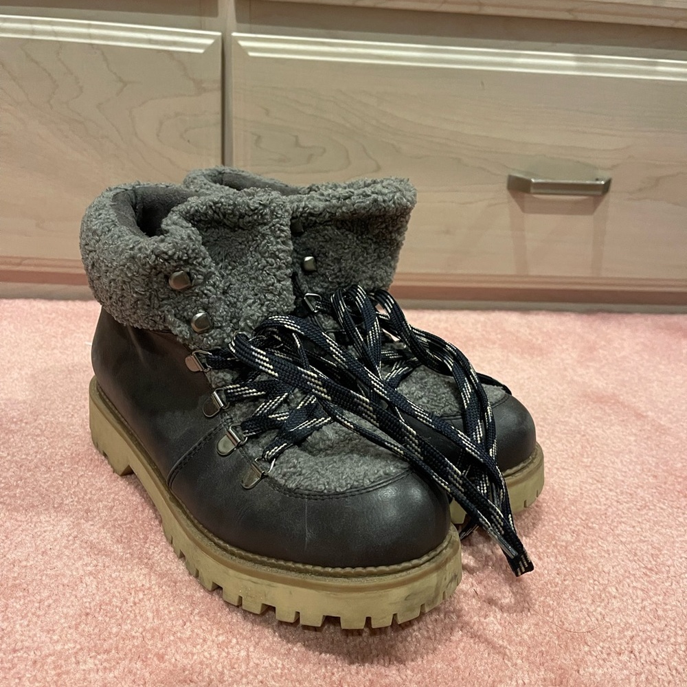 Black and grey cute winter boots! Sam Edelman- worn but great condition.